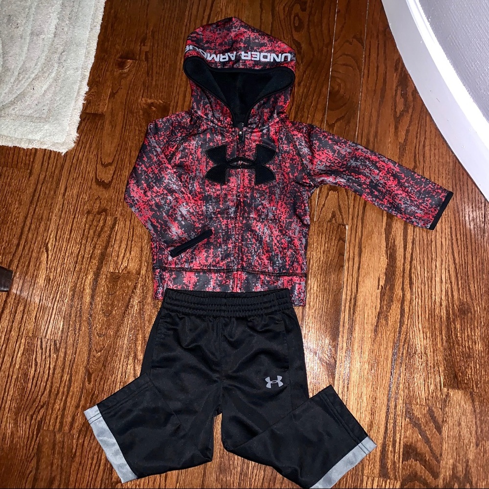 Toddler boy Under Armour track suit.